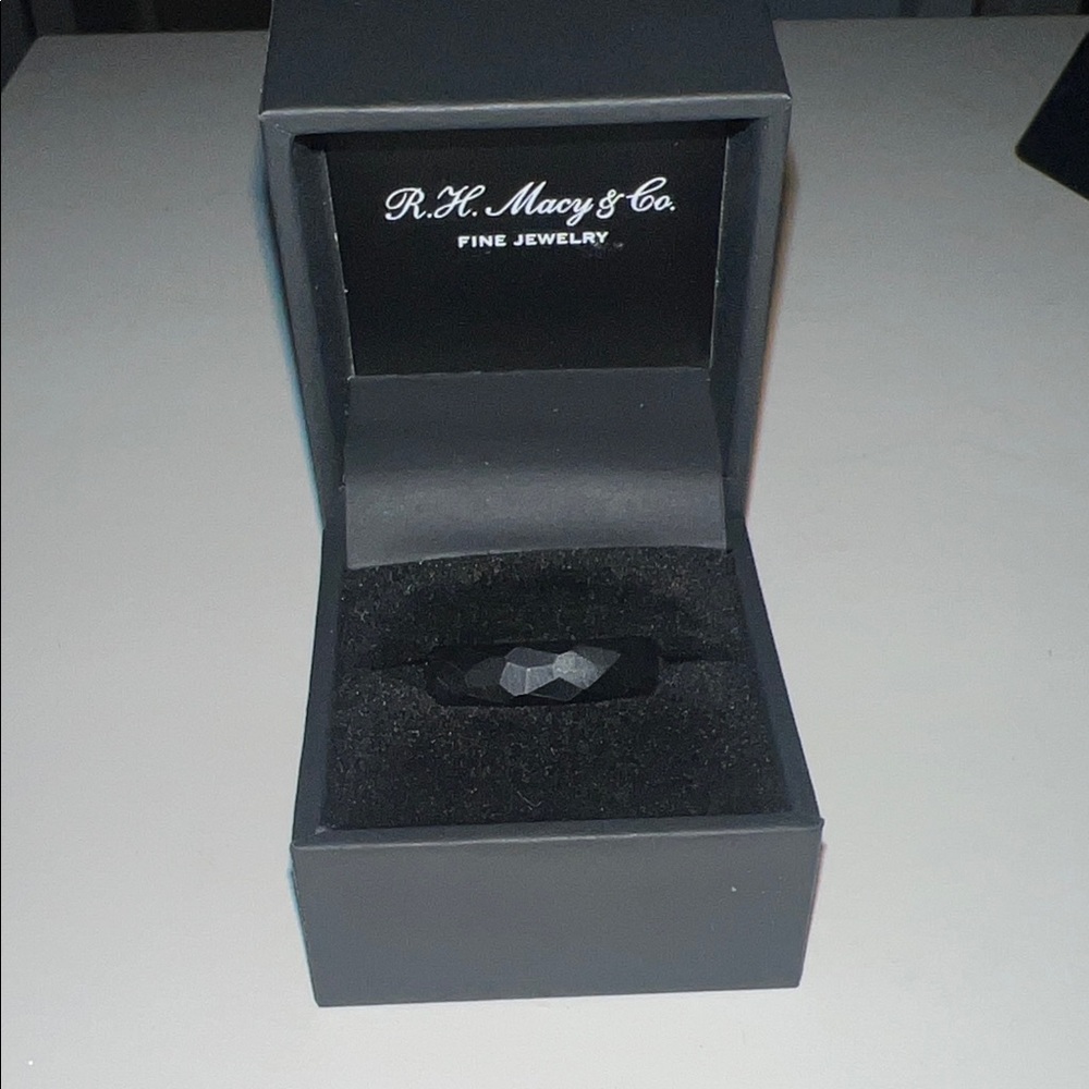 Triton Titanium Macy's Black Men's Ring